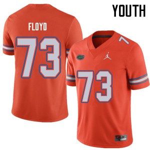 Youth Jordan Brand Sharrif Floyd Orange University of Florida #73 University Jersey
