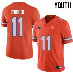 Youth Jordan Brand Steve Spurrier Orange Florida #11 Stitch Jersey