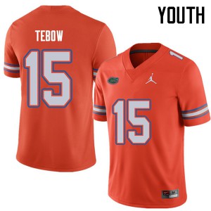 Youth Jordan Brand Tim Tebow Orange UF #15 College Jerseys