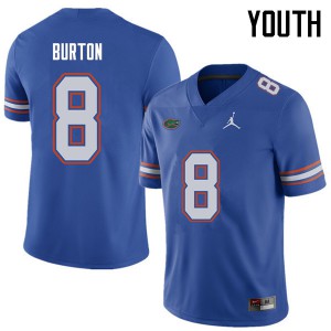 Youth Jordan Brand Trey Burton Royal Florida #8 Alumni Jersey