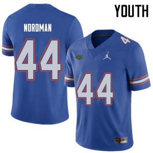 Youth Jordan Brand Tucker Nordman Royal UF #44 Football Jersey