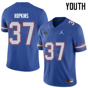 Youth Jordan Brand Tyriek Hopkins Royal Florida #37 University Jersey