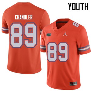 Youth Jordan Brand Wes Chandler Orange Florida #89 Embroidery Jerseys