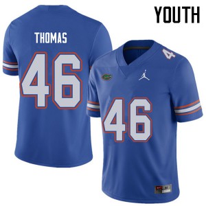 Youth Jordan Brand Will Thomas Royal Florida #46 Football Jerseys