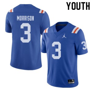 Youth Jordan Brand Antonio Morrison Royal Florida #3 Throwback Alternate College Jersey