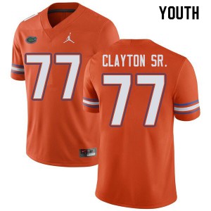 Youth Jordan Brand Antonneous Clayton Sr. Orange Florida Gators #77 Alumni Jersey