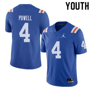Youth Jordan Brand Brandon Powell Royal University of Florida #4 Throwback Alternate College Jerseys