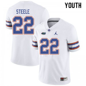 Youth Jordan Brand Chris Steele White University of Florida #22 Stitched Jerseys
