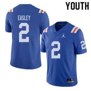 Youth Jordan Brand Dominique Easley Royal UF #2 Throwback Alternate Player Jerseys