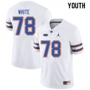 Youth Jordan Brand Ethan White White University of Florida #78 Official Jerseys