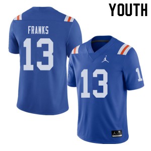 Youth Jordan Brand Feleipe Franks Royal University of Florida #13 Throwback Alternate High School Jerseys