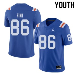 Youth Jordan Brand Jacob Finn Royal Florida #86 Throwback Alternate High School Jerseys