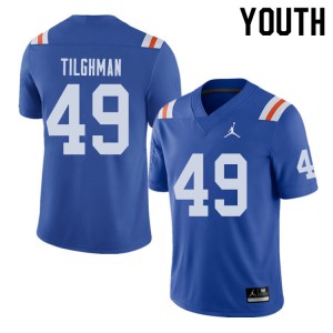 Youth Jordan Brand Jacob Tilghman Royal Florida #49 Throwback Alternate Official Jersey