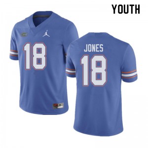 Youth Jordan Brand Jalon Jones Blue UF #18 Player Jerseys