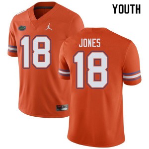 Youth Jordan Brand Jalon Jones Orange Florida #18 Embroidery Jersey