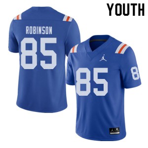 Youth Jordan Brand James Robinson Royal Florida Gators #85 Throwback Alternate Player Jersey