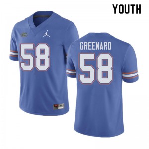 Youth Jordan Brand Jonathan Greenard Blue Florida #58 Football Jerseys