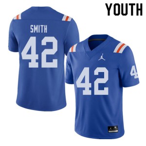 Youth Jordan Brand Jordan Smith Royal University of Florida #42 Throwback Alternate Stitched Jerseys