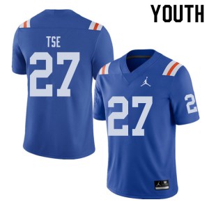 Youth Jordan Brand Joshua Tse Royal Florida #27 Throwback Alternate College Jerseys