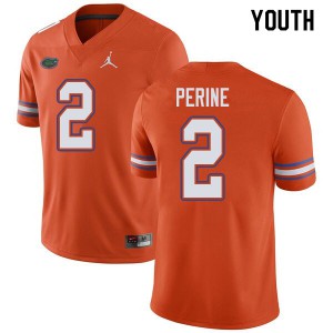 Youth Jordan Brand Lamical Perine Orange Florida #2 Stitch Jersey