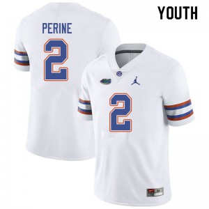 Youth Jordan Brand Lamical Perine White Florida Gators #2 College Jerseys