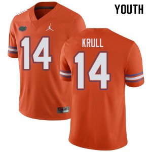 Youth Jordan Brand Lucas Krull Orange Florida Gators #14 Stitched Jersey