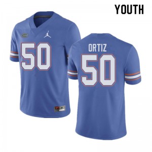 Youth Jordan Brand Marco Ortiz Blue Florida #50 High School Jersey