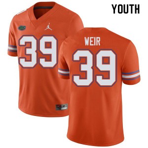 Youth Jordan Brand Michael Weir Orange University of Florida #39 Stitch Jerseys