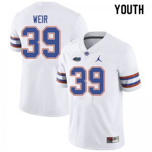 Youth Jordan Brand Michael Weir White Florida Gators #39 University Jerseys