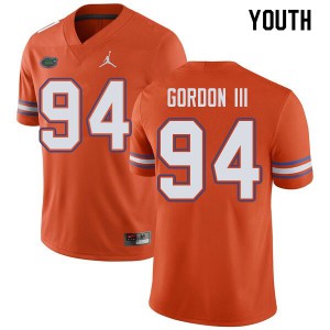 Youth Jordan Brand Moses Gordon III Orange Florida #94 High School Jerseys