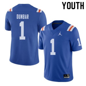 Youth Jordan Brand Quinton Dunbar Royal Florida #1 Throwback Alternate High School Jerseys