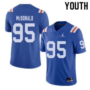 Youth Jordan Brand Ray McDonald Royal Florida #95 Throwback Alternate Stitch Jerseys