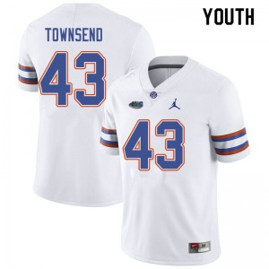 Youth Jordan Brand Tommy Townsend White UF #43 College Jersey
