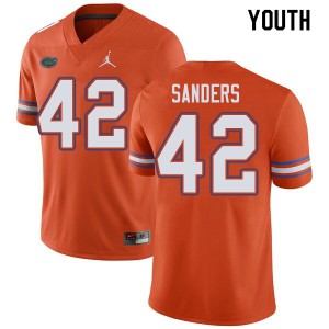 Youth Jordan Brand Umstead Sanders Orange Florida Gators #42 College Jerseys