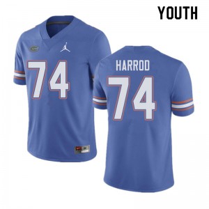 Youth Jordan Brand Will Harrod Blue Florida #74 High School Jerseys