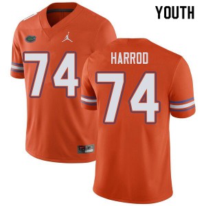 Youth Jordan Brand Will Harrod Orange Florida #74 College Jersey