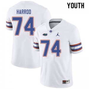 Youth Jordan Brand Will Harrod White University of Florida #74 Player Jerseys