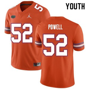 Youth Antwuan Powell Orange Florida #52 Embroidery Jerseys
