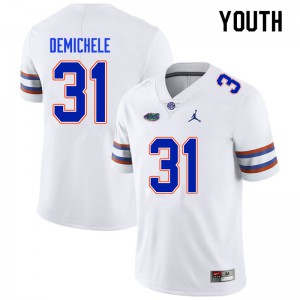 Youth Chase DeMichele White University of Florida #31 Stitch Jersey