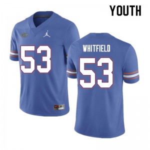 Youth Chase Whitfield Blue Florida Gators #53 Football Jerseys