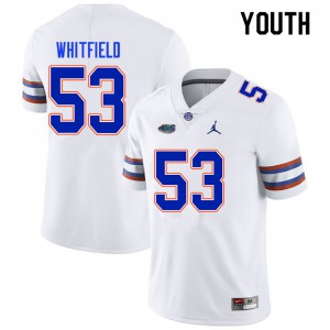 Youth Chase Whitfield White Florida Gators #53 Player Jerseys