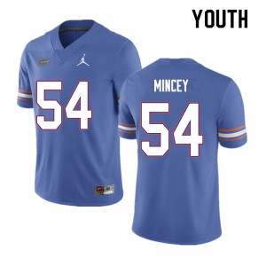 Youth Gerald Mincey Blue Florida #54 High School Jersey
