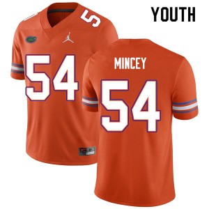Youth Gerald Mincey Orange Florida #54 Player Jersey