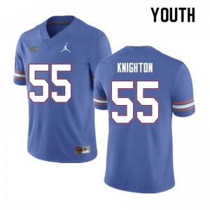 Youth Hayden Knighton Blue University of Florida #55 College Jersey