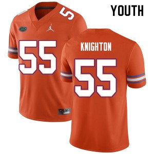 Youth Hayden Knighton Orange Florida #55 NCAA Jerseys
