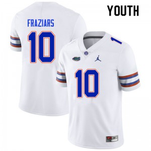 Youth Ja'Quavion Fraziars White University of Florida #10 Player Jerseys