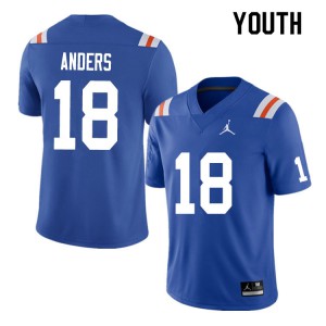 Youth Jack Anders Royal University of Florida #18 Throwback High School Jerseys