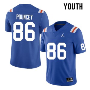 Youth Jordan Pouncey Royal UF #86 Throwback Embroidery Jerseys