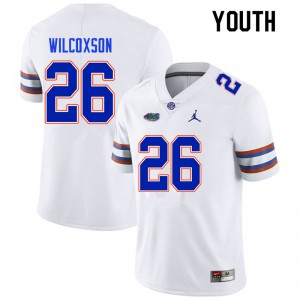 Youth Kamar Wilcoxson White University of Florida #26 Stitch Jersey
