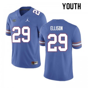 Youth Khamal Ellison Blue Florida #29 High School Jerseys